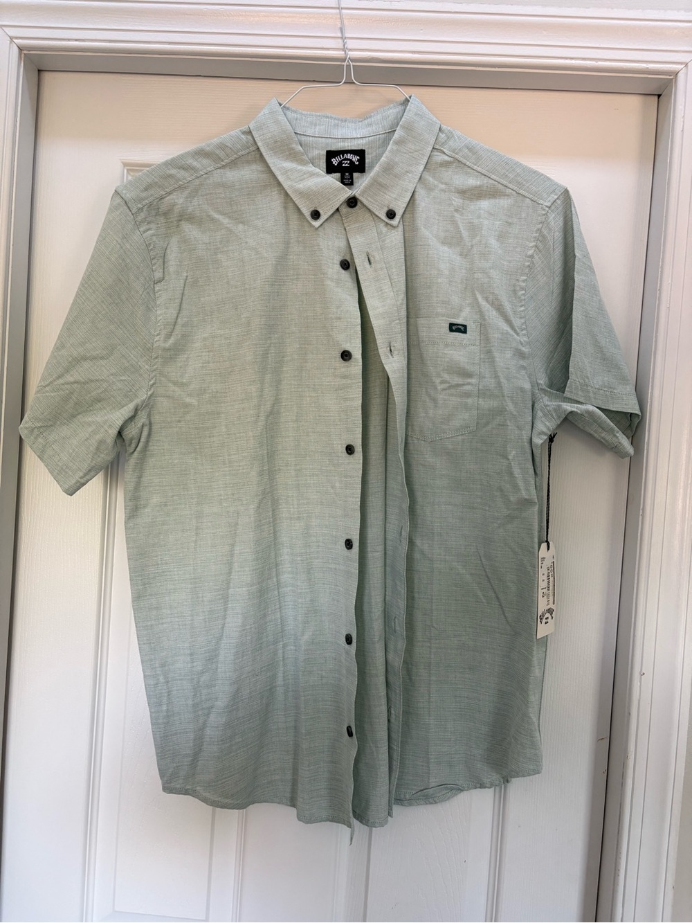 Billabong Mint Green Short-Sleeve Button-Down Shirt